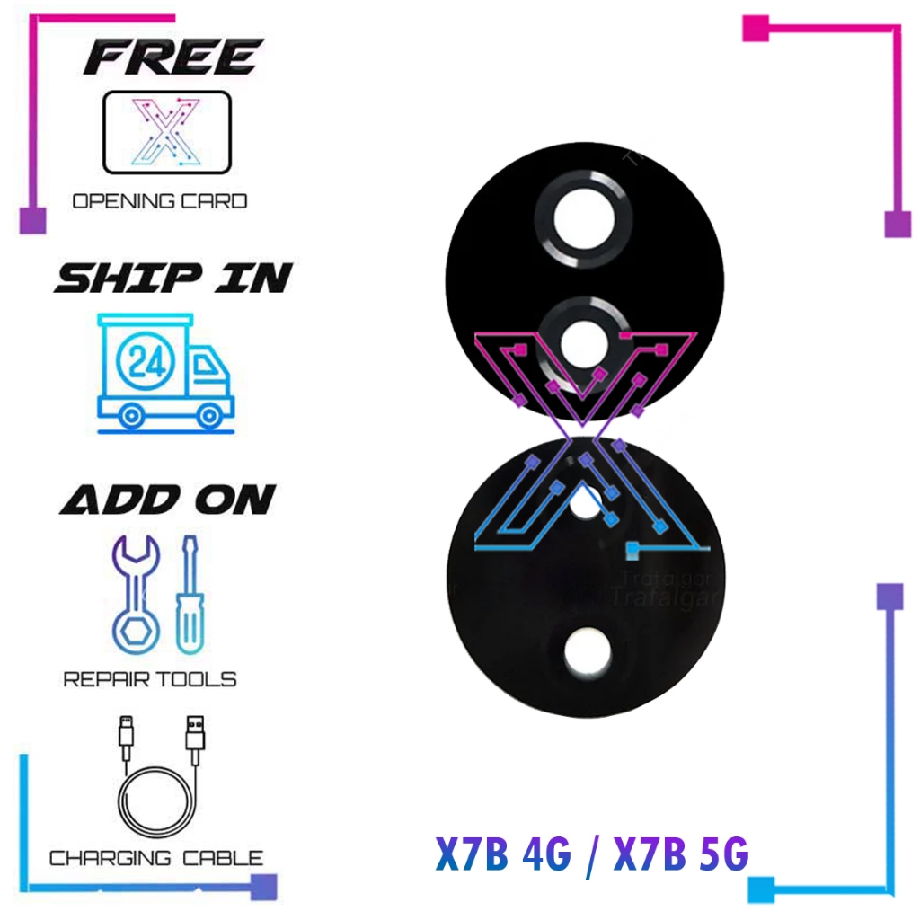 เลนส์กรอบกล้องสําหรับ HONOR X7B 4G / HONOR X7B 5G - คุณภาพเลนส์กระจก