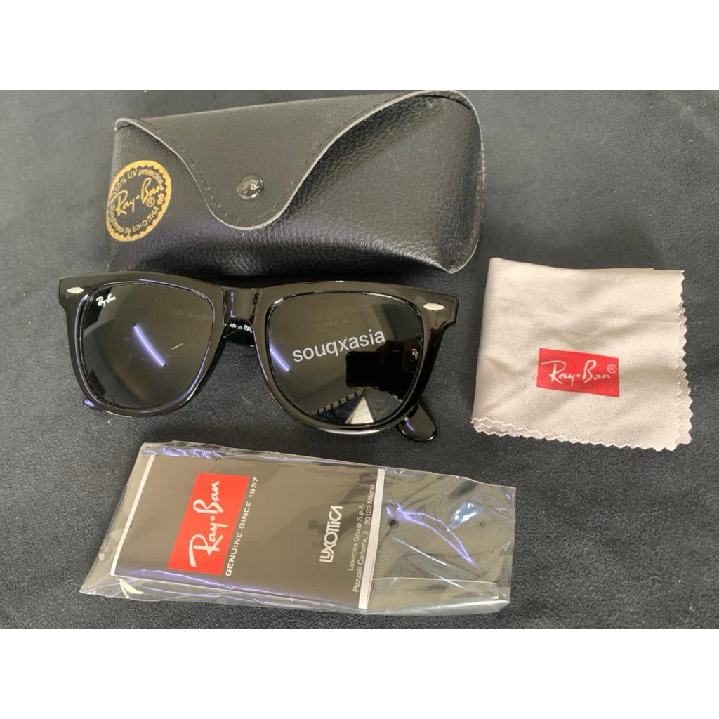 Rayban Wayfarer 2140 ป้องกันรังสียูวี Fullrim แว่นกันแดด Unisex EyeWear ฟรีปก