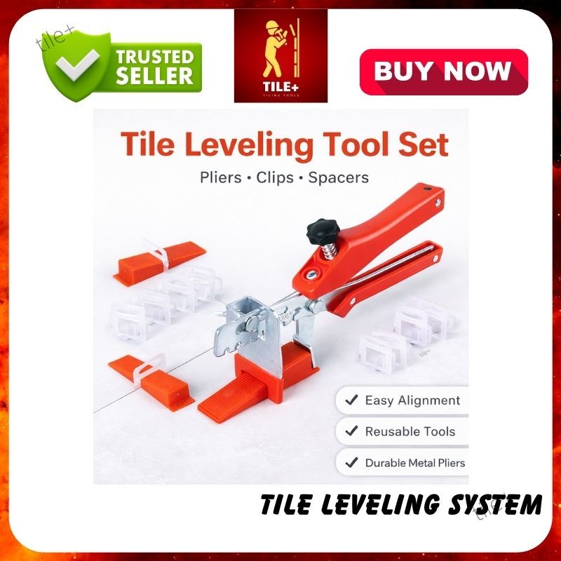 TILE+ 100 ชิ้น Tile Leveling Base Spacer คลิปสีแดง Leveler