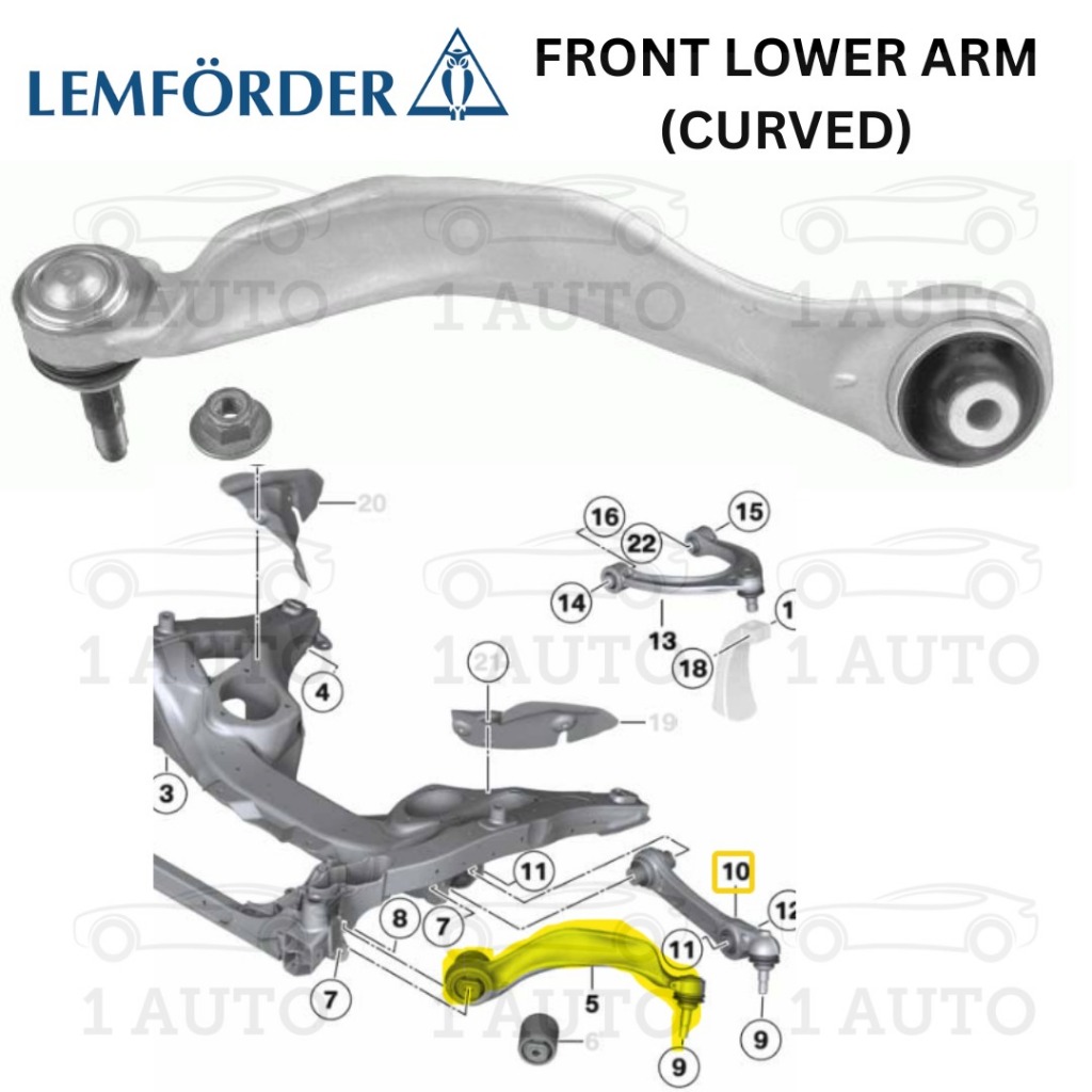 LEMFORDER GERMANY FRONT LOWER ARM (CURVED) BMW F10 F06 F12 F13
