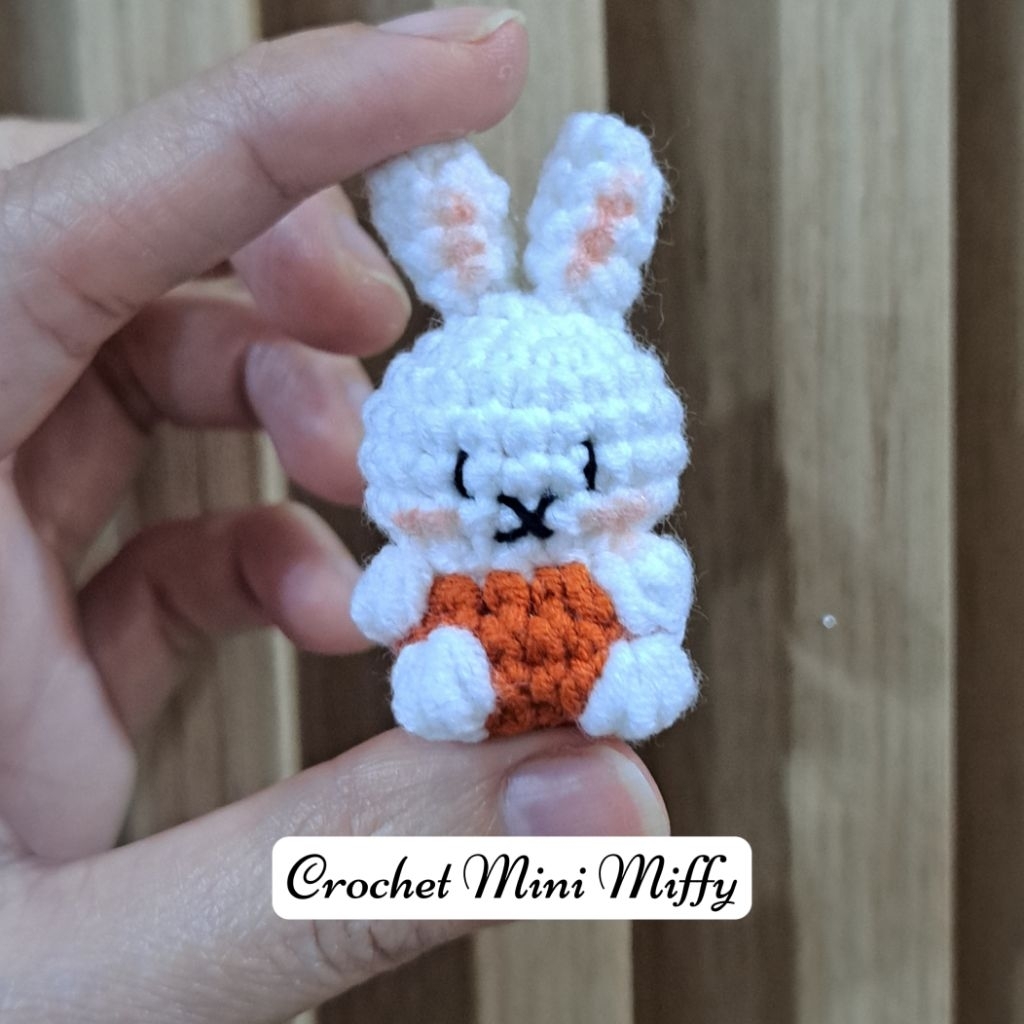 Habdmade โครเชต์ Miffy Bunny 迷你Miffy挂件