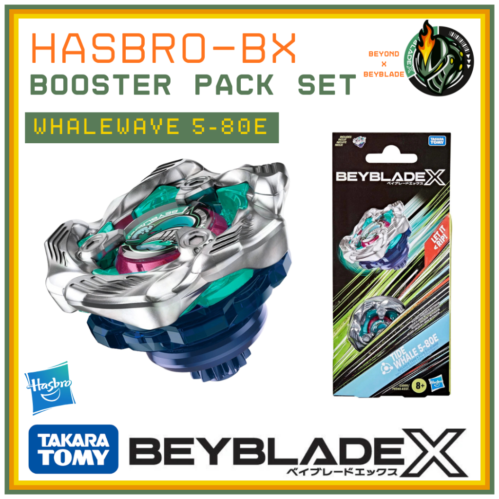 Takara Tomy Hashbro Beyblade X WhaleWave 5-80E Booster Pack Set (ELEVATE BIT HERE!!!)