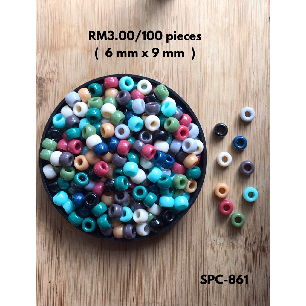 RM3.00/100 ชิ้น - SPC-861 - Manik - Bead - 6 mm x 9 mm