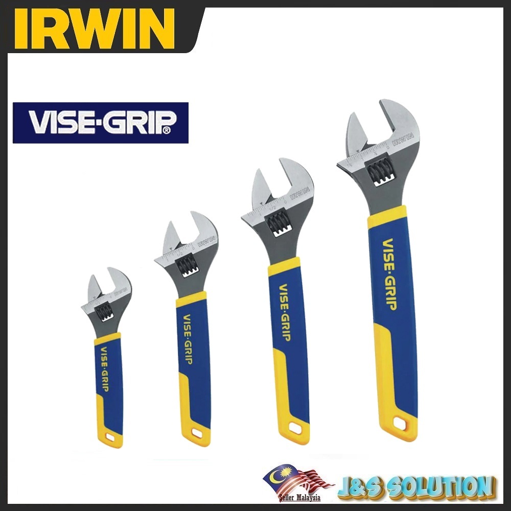 IRWIN VISE-GRIP ประแจเลื่อน Chrome Vanadium ProTouch Comfort Grip