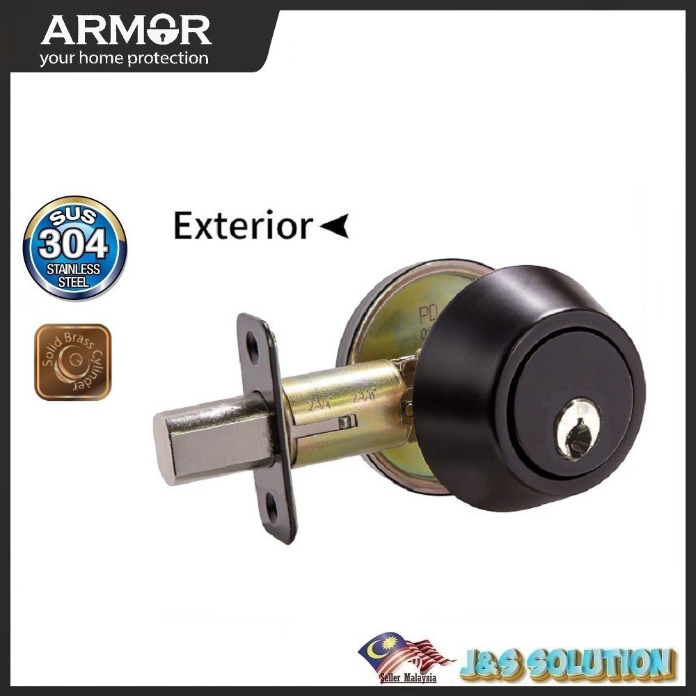 ARMOR SINGLE DEADBOLT LOCK ADL-101 SN / AC / Matt Grey