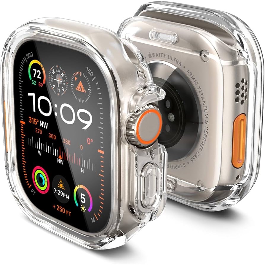 Anti Yellowish Military Grade Transparent Case เข้ากันได้กับ Apple Watch Ultra/ Series 6/7/8/10/11