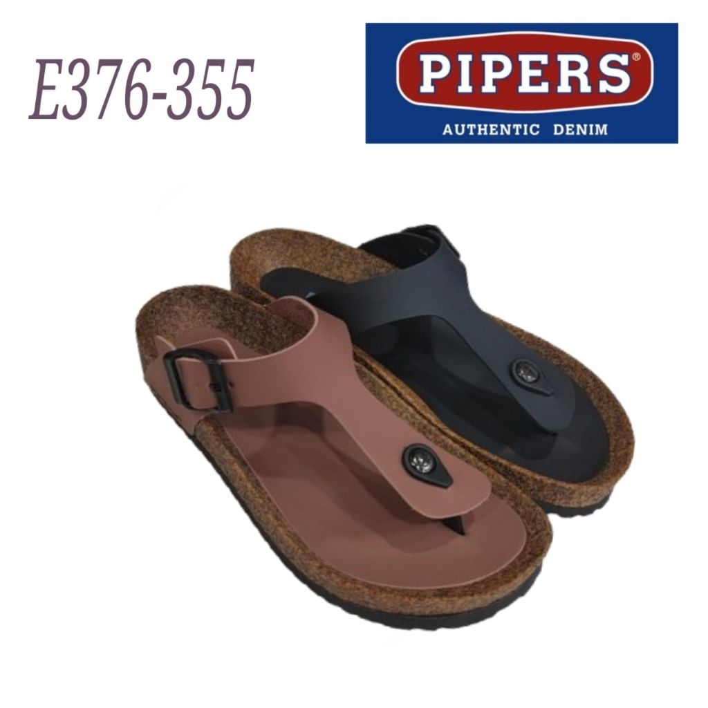 Pipers Casual Slip On รองเท้าแตะแบบปรับได้ UNISEX E376-355-001 / E376-355-003