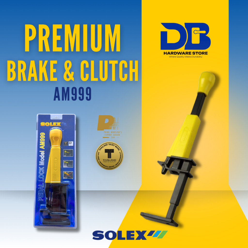 DB Solex AM999 ล็อคเบรกและคลัทช์ Heavy Duty Kunci Pedal Kereta ป้องกันการโจรกรรม