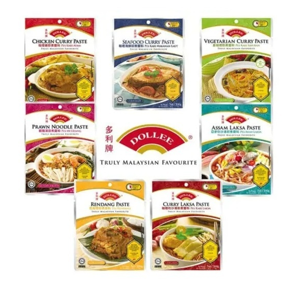 DOLLEE Cooking Paste 200g HALAL (Rendang/Curry Laksa/Chicken Curry/Seafood Curry) Instant Packet by 