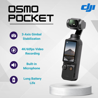 DJI Osmo Pocket 1/2/3 Handheld | 1-Inch CMOS & 4K/120fps | 2-Inch Rotatable Screen | Gimbal Mechanical Stabilization