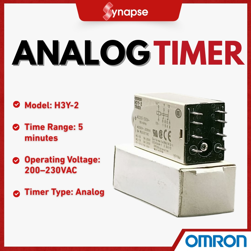 OMRON TIMER H3Y-2 230VAC 5 MIN MINI TIMER