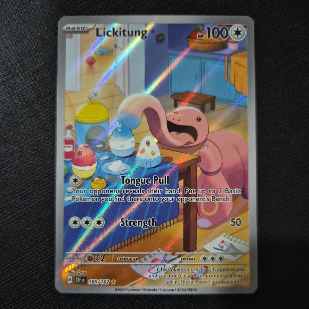 การ์ดโปเกมอน TCG H: SV5 Temporal Forces : Lickitung 180/162 ภาพประกอบ IR100% การ์ดโปเกมอน