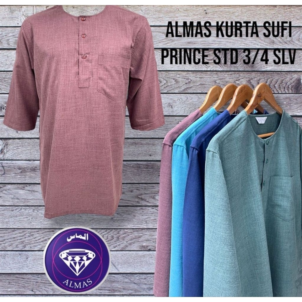 Almas Kurta Safa/Sufi Three-Quarter Sleeve (Three-Quarter)