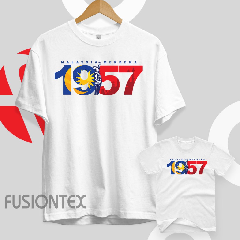 Merdeka Cotton T-Shirt Kids & Adult สบาย Breathable Local Brand Size 3Y–XXL M3