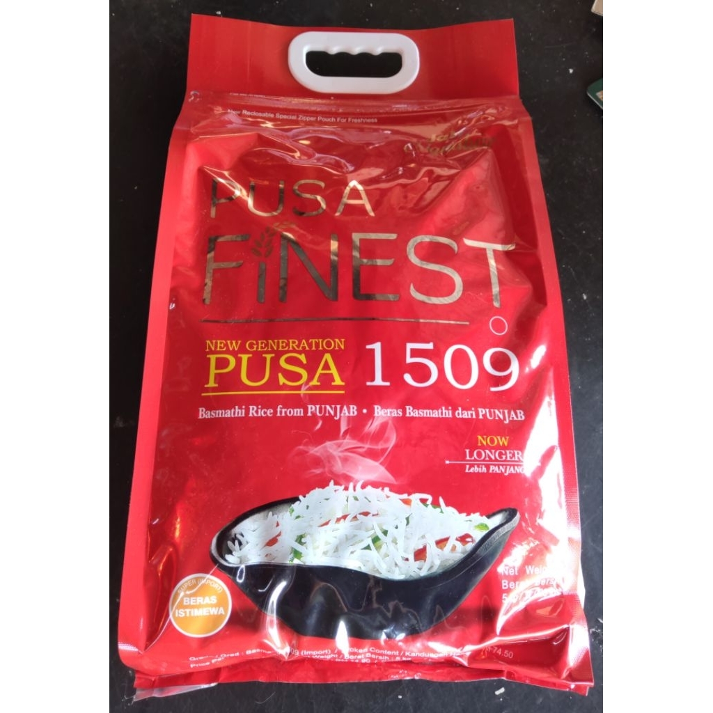 JATI PUSA FINESS 1509 5กิโล (ข้าวบาสมาตฮิจาก PUNJAB)