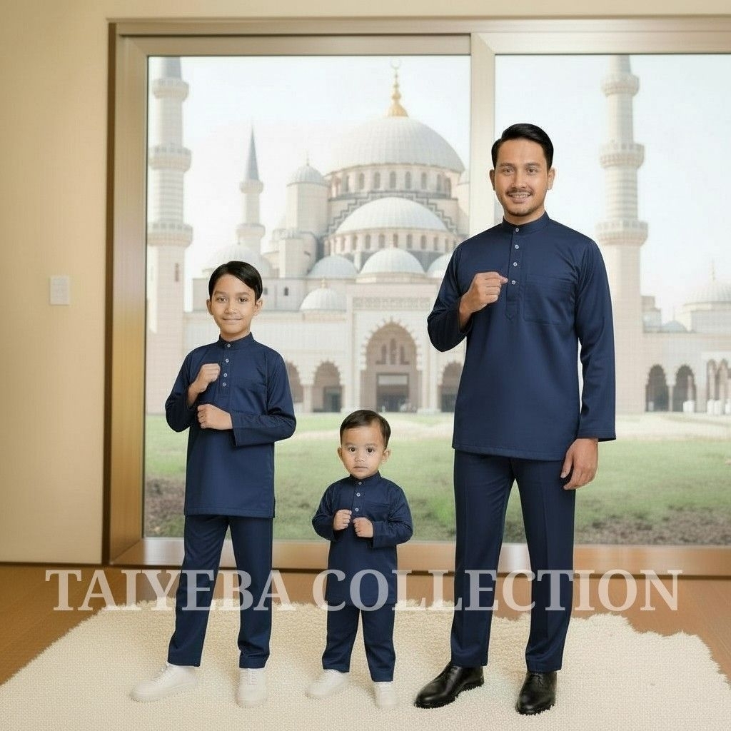 Baju Malayu Budak & Adult Size 2y-2XL Quality Premium Soft Fabric Pearl Skin