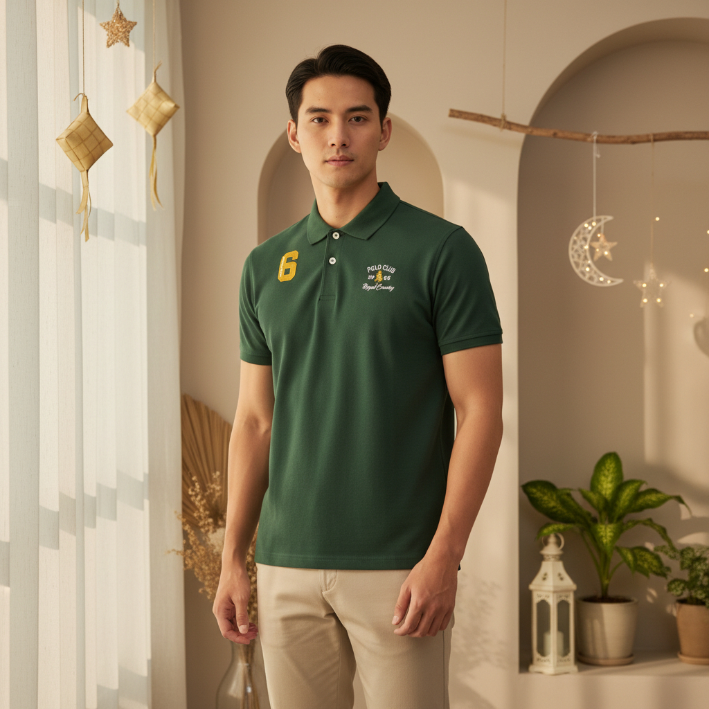 RCB Polo Club Men เสื้อโปโลแขนสั้นคอปก MTS12154 - สีเขียว