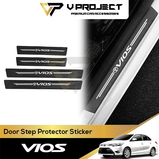 Toyota Vios (3rd Gen) ประตู Step สติกเกอร์ Fit สําหรับ Vios 2013-2022 XP150 NCP150 3rd V โครงการรถอุ