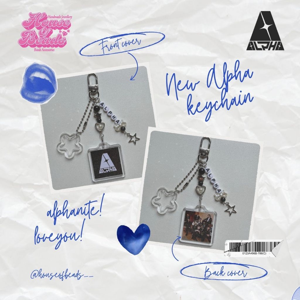 A7PHA PHOTO KEYCHAIN BEADS