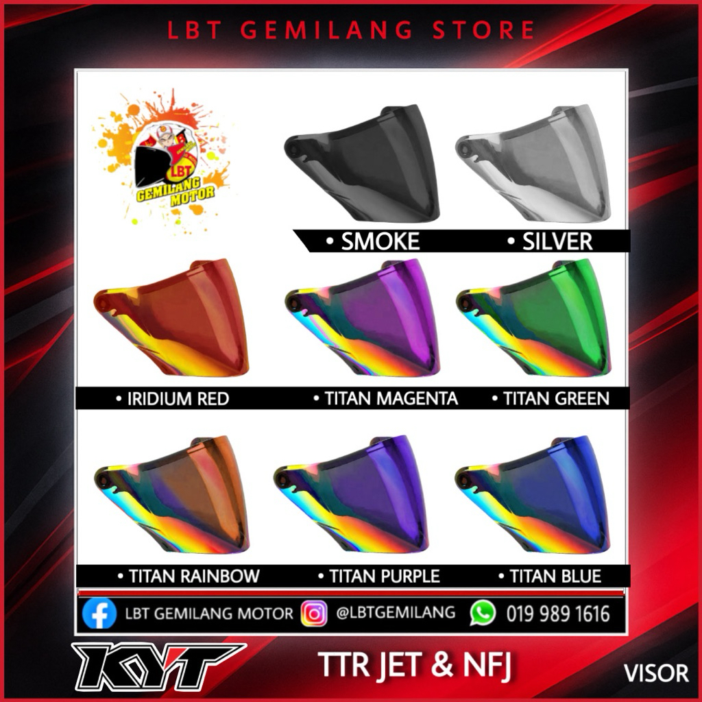 หมวกกันน็อค KYT NFJ & TTR JET VISOR