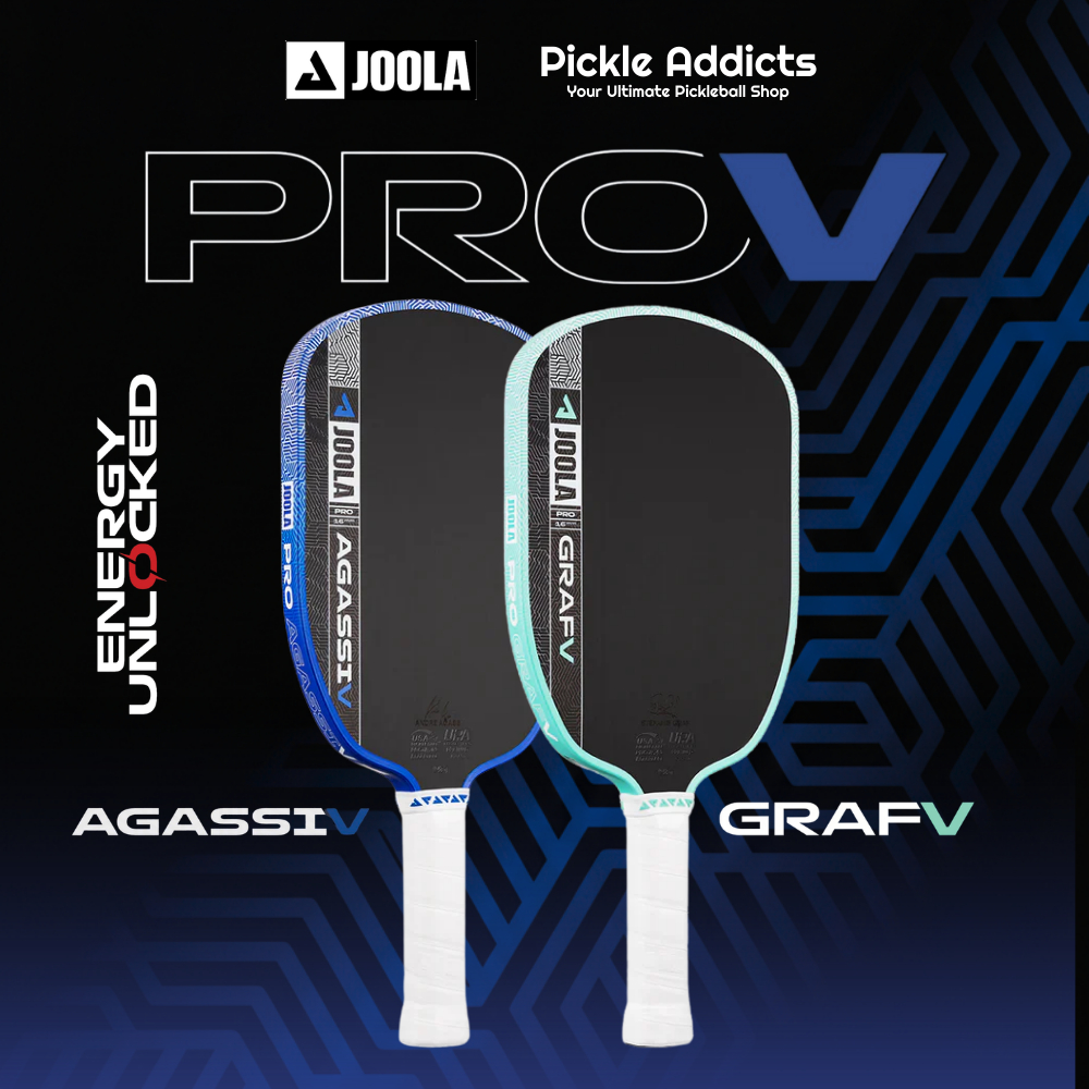 JOOLA AGASSI PRO V Andre Agassi Pickleball Paddle - Royal Blue 16mm 14mm