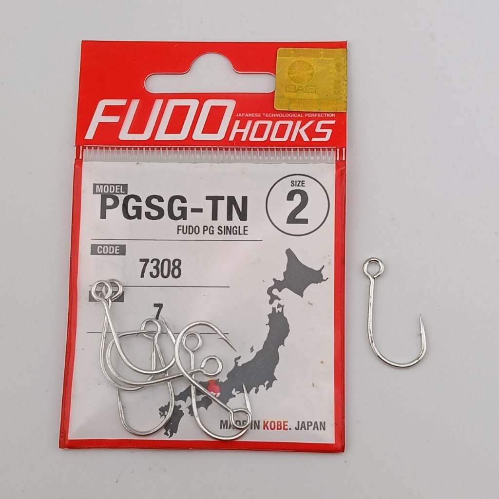 FUDO SINGLE HOOK PGSG-TN ตะขอตกปลาสําหรับล่อแข็ง