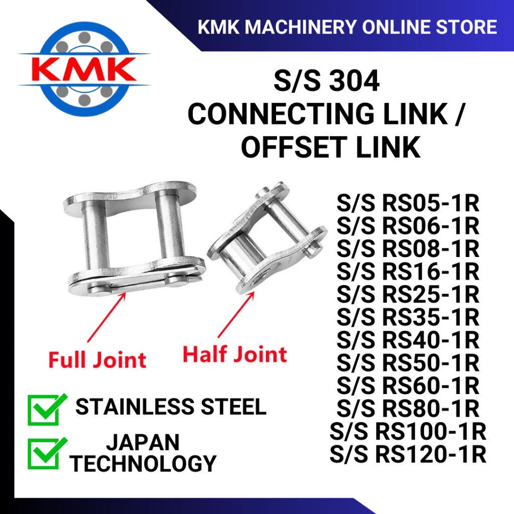 สแตนเลสสตีลCon Link Offset Link RS05 RS06 RS08 RS12 RS16 RS25 RS35 RS40 RS50 RS60 RS80 RS100 RS120 R