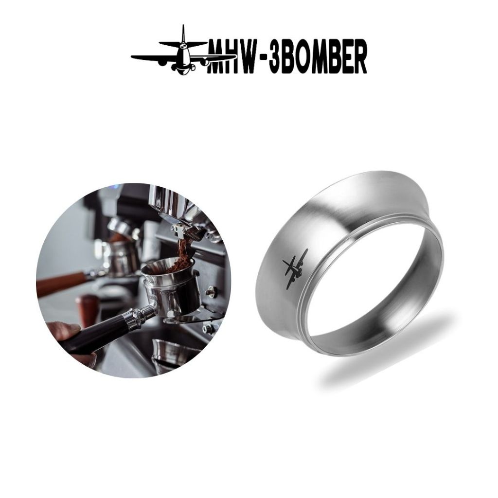 MHW-3BOMBER Espresso Coffee Dosing Funnel ใช้งานร่วมกับ 58 มม.Portafilter สแตนเลสสตีลกาแฟ Dosing แหว