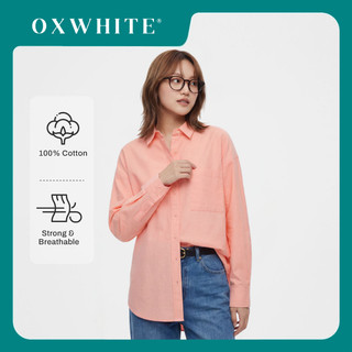 Oxwhite Women Long Sleeve Oxford Oversized Shirt