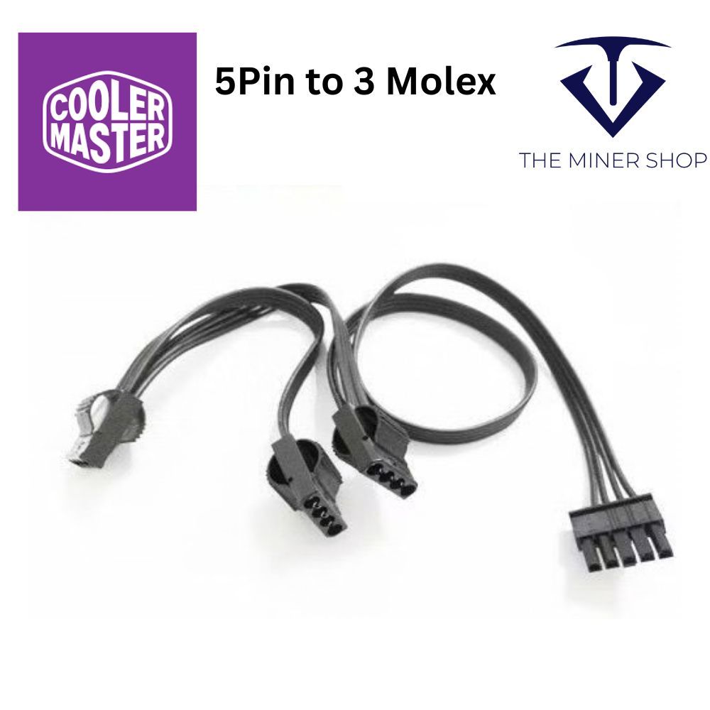 สําหรับ Cooler Master MWE GOLD 550 650 750 V850,V1000,V1200 5PIN ถึง 3 Molex สาย 70 ซม.
