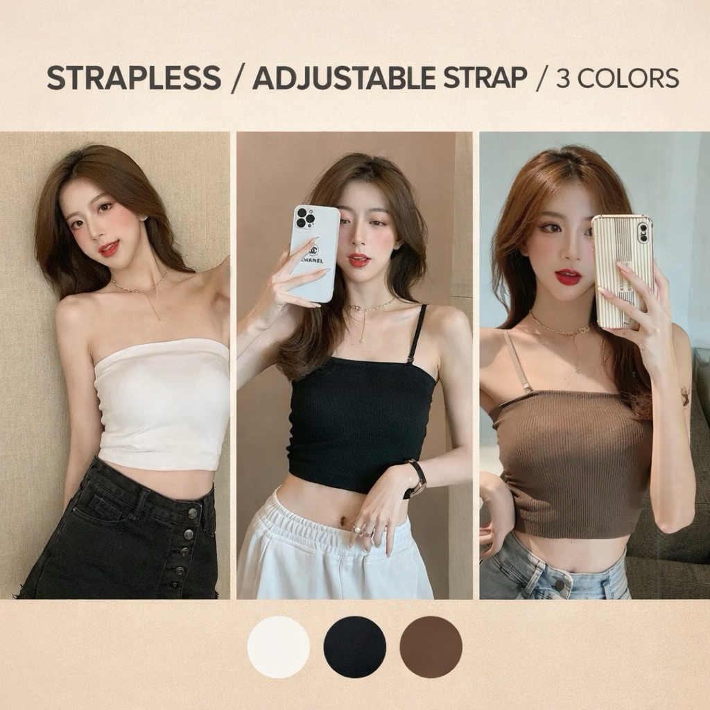 ผู้หญิง Bra Tube เซ็กซี่ Strapless adjustable Tube Push Up Tube Bra / Herkitioning Cute Strapless ad