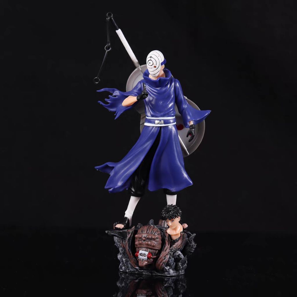 21 ซม.Naruto Shippuden Obito Uchiha 2 หัว Action Figure GK รูปปั้นอะนิเมะมังงะตุ๊กตาของเล่น