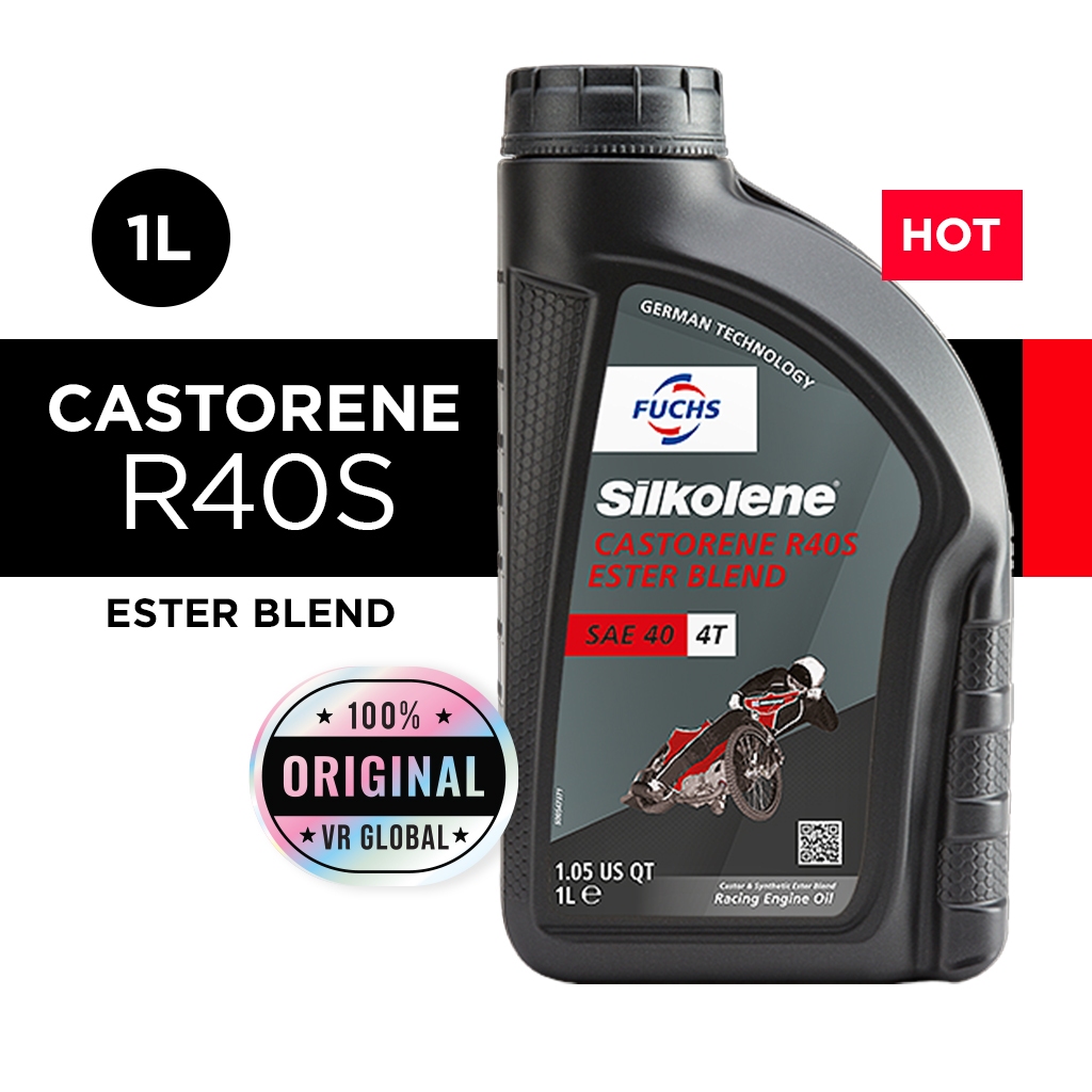 Silkolene Castorene R40S Pro น้ํามันเครื่อง Ester สังเคราะห์ทั้งตัว (1 ลิตร)