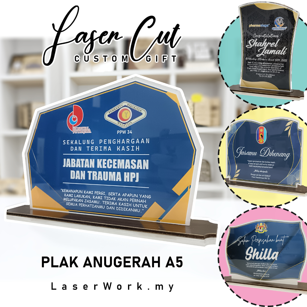 อะคริลิก A5 Award Plaque – Award Plaque / Plaque / Company / Convocation Plaque