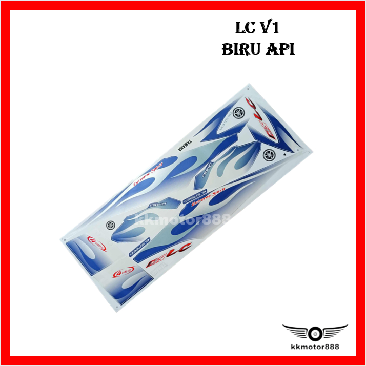 [GOOD QUALITY !!!] สติ๊กเกอร์ YAMAHA LC135 135LC LC 135 V1 BIRU API (2) OEM / STRIPE BLUE FIRE (2) L
