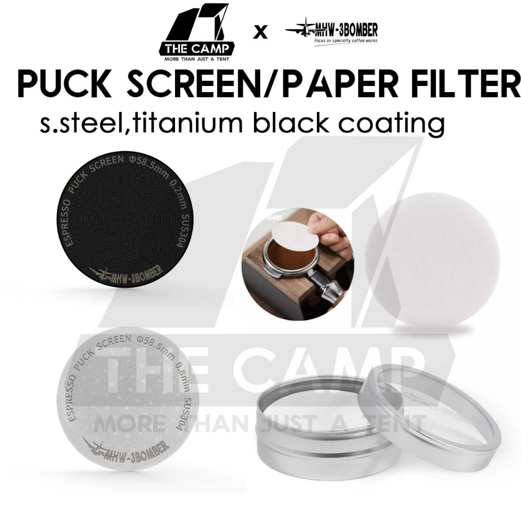 MHW-3BOMBER กรองกระดาษ/เอสเปรสโซ Puck หน้าจอ Double Layer 58 มม.กาแฟโลหะกรองสําหรับ Portafilter ตะกร