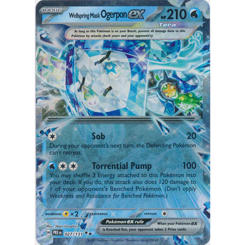 Pokemon TCG Wellspring Mask Ogerpon ex 027/131 Double (อังกฤษ)