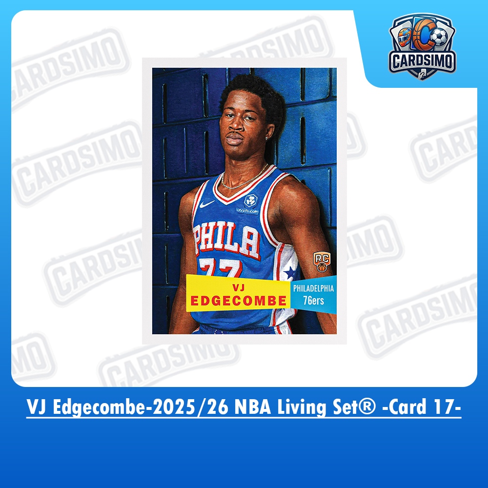 VJ Edgecombe -Card 17- 76ers 2025-26 NBA Living Set การ์ดสะสมบาสเก็ตบอล