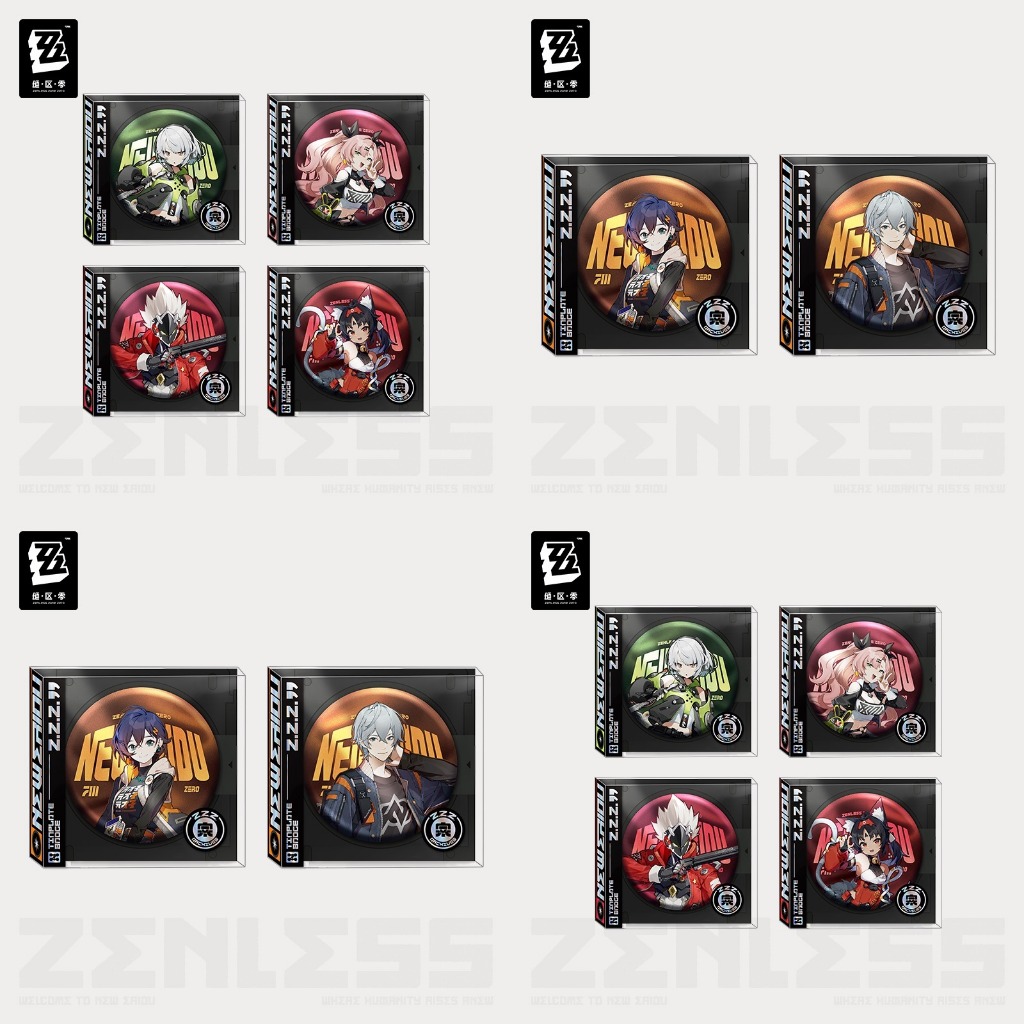 Zenless Zone Zero Tinplate Badge Vol. 1 - Yidhari Manato Spook Shack HSOS6 Harumasa Hugo Miyabi Z Z 