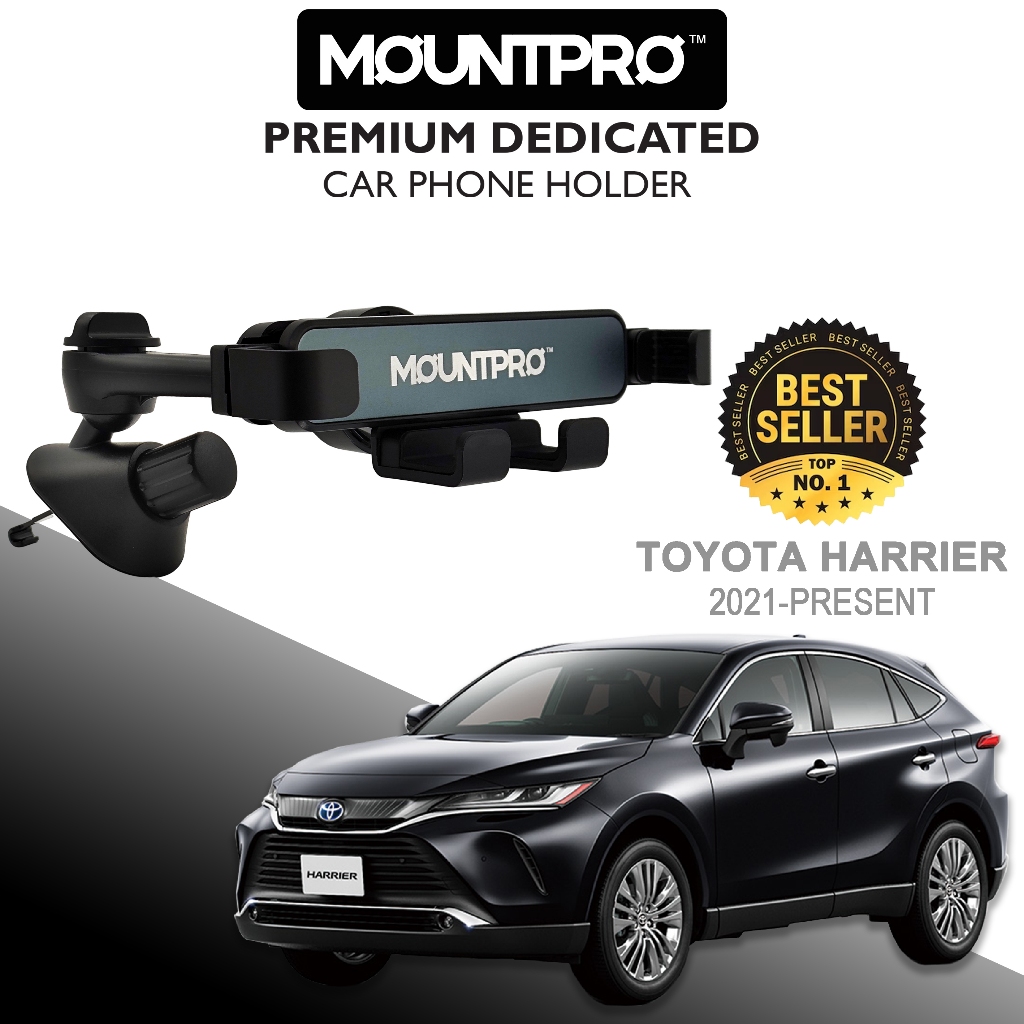 MOUNTPROTM Premium Defogging Air Outlet ที่วางโทรศัพท์ในรถยนต์ Toyota Harrier (2021-2026)