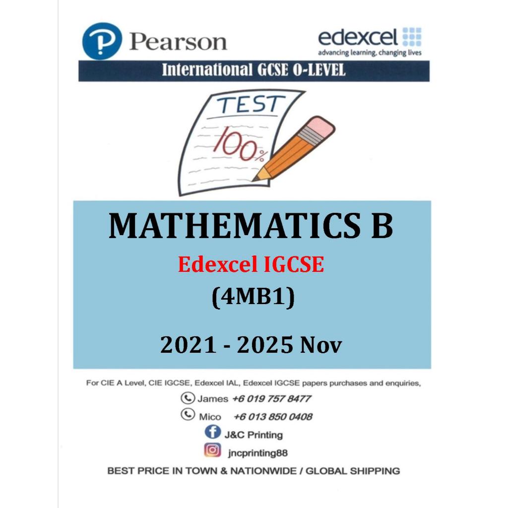 Edexcel Igcse คณิตศาสตร์ O-Level B-4MB1 PAPER 1 & PAPER 2