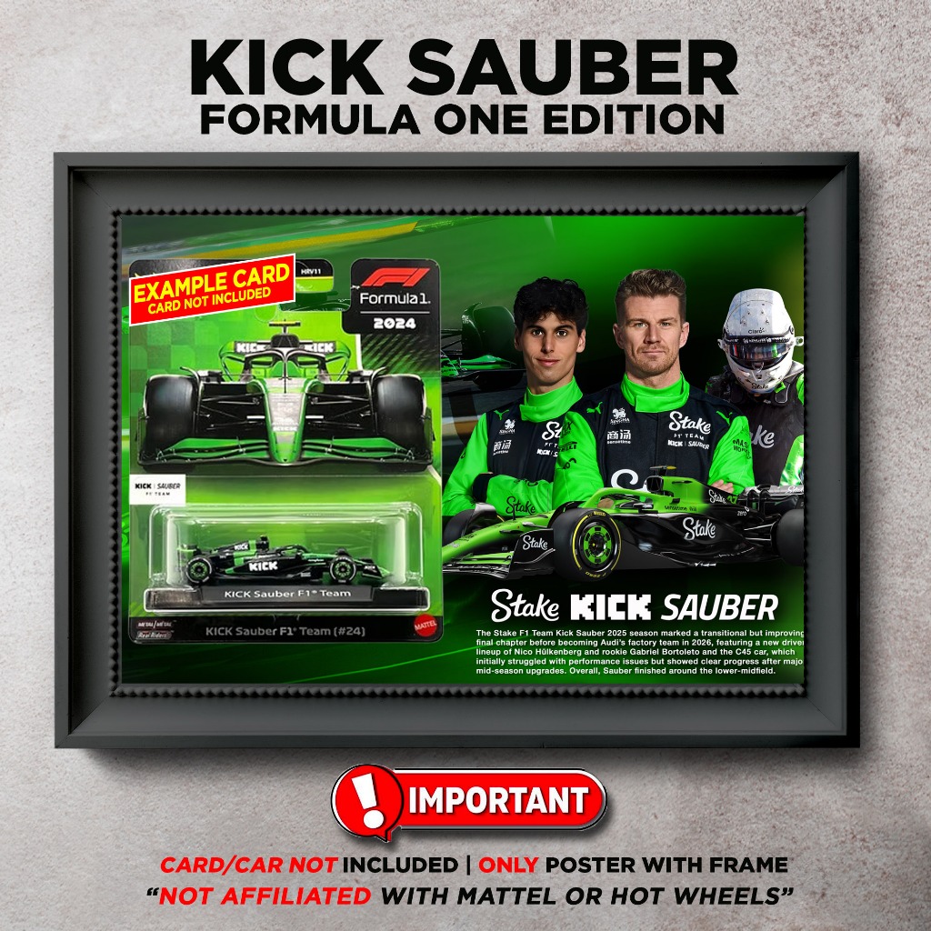 Gambar Frame Diecast Hotwheels Formula One Kick Sauber Edition โปสเตอร์ Berserta