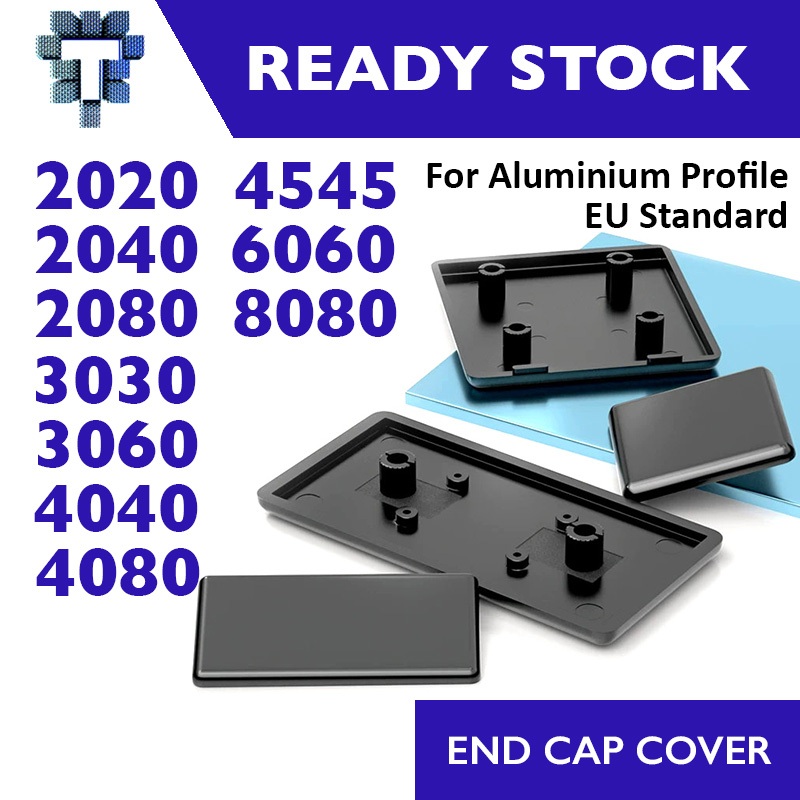 End Cap สําหรับ Aluminium Profile Extrusion 2020 2040 2080 3030 3060 4040 4080 4545 6060 8080