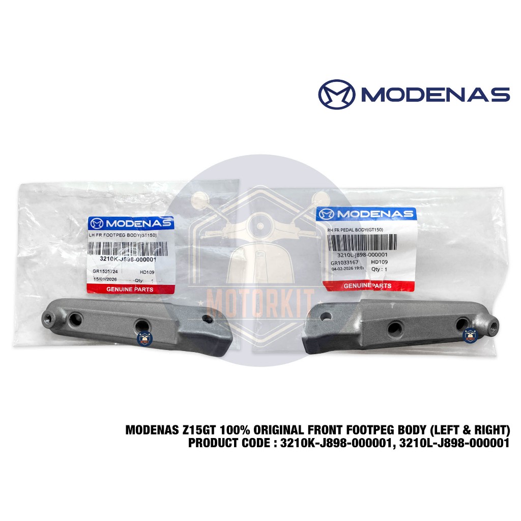 โมเด็ม Z15GT GT150 ด้านหน้าเท้า PEDAL KIRI KANAN FOOTREST DEPAN 3210K-J898-000001 3210L-J898-000001
