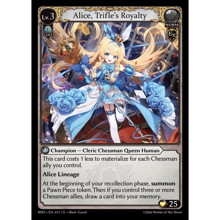 (GA) Grand Archive TCG - Alice, Trifles Royalty (SR) RDO 1st • EN–011 English Norm