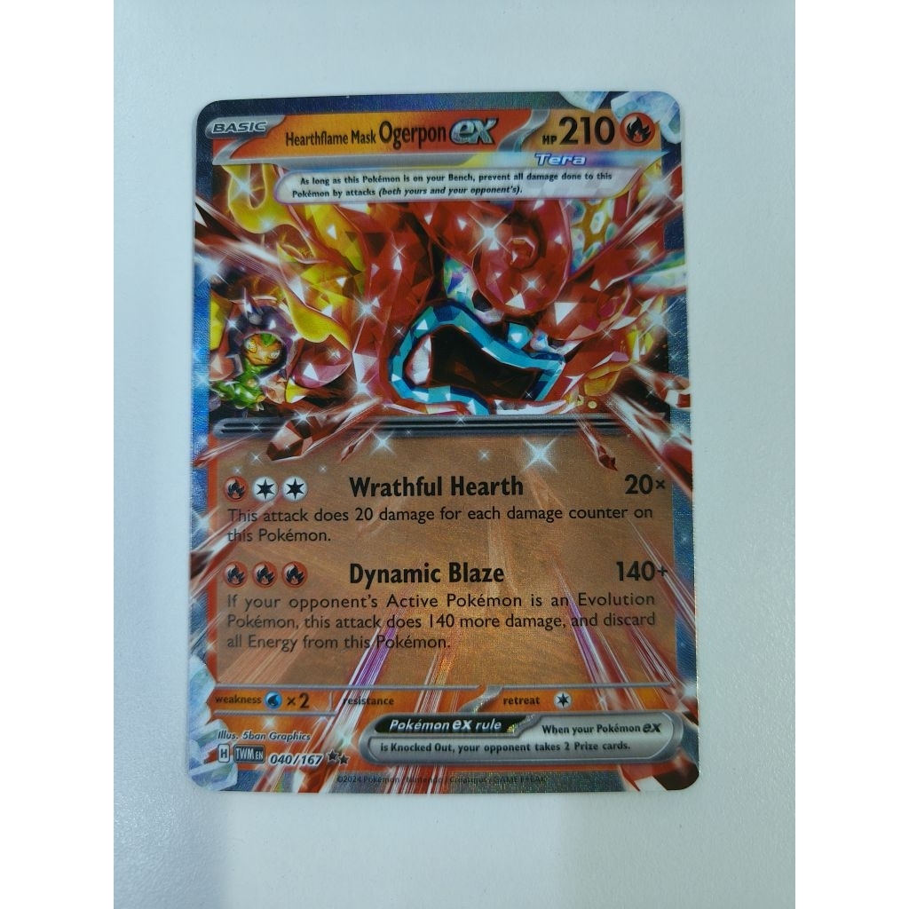 Pokemon TCG Hearthflame Mask Ogerpon ex 040/167