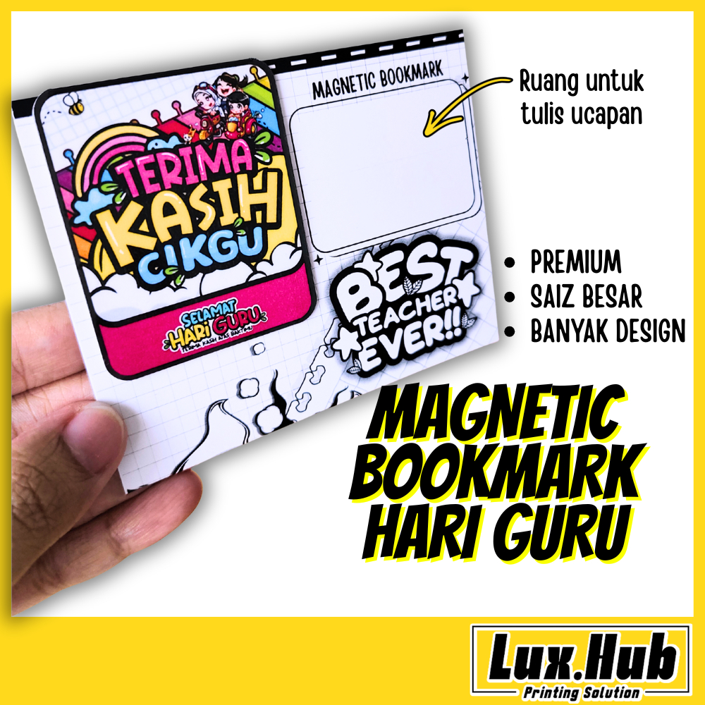 ที่คั่นหนังสือแม่เหล็ก PREMIUM Hari Guru 2026 Hadiah Hari Guru วันครู
