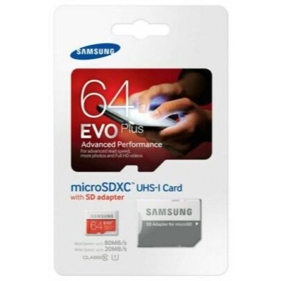 Samsung EVO Plus Class 10 64GB Micro SD พร้อม SD Adaptor