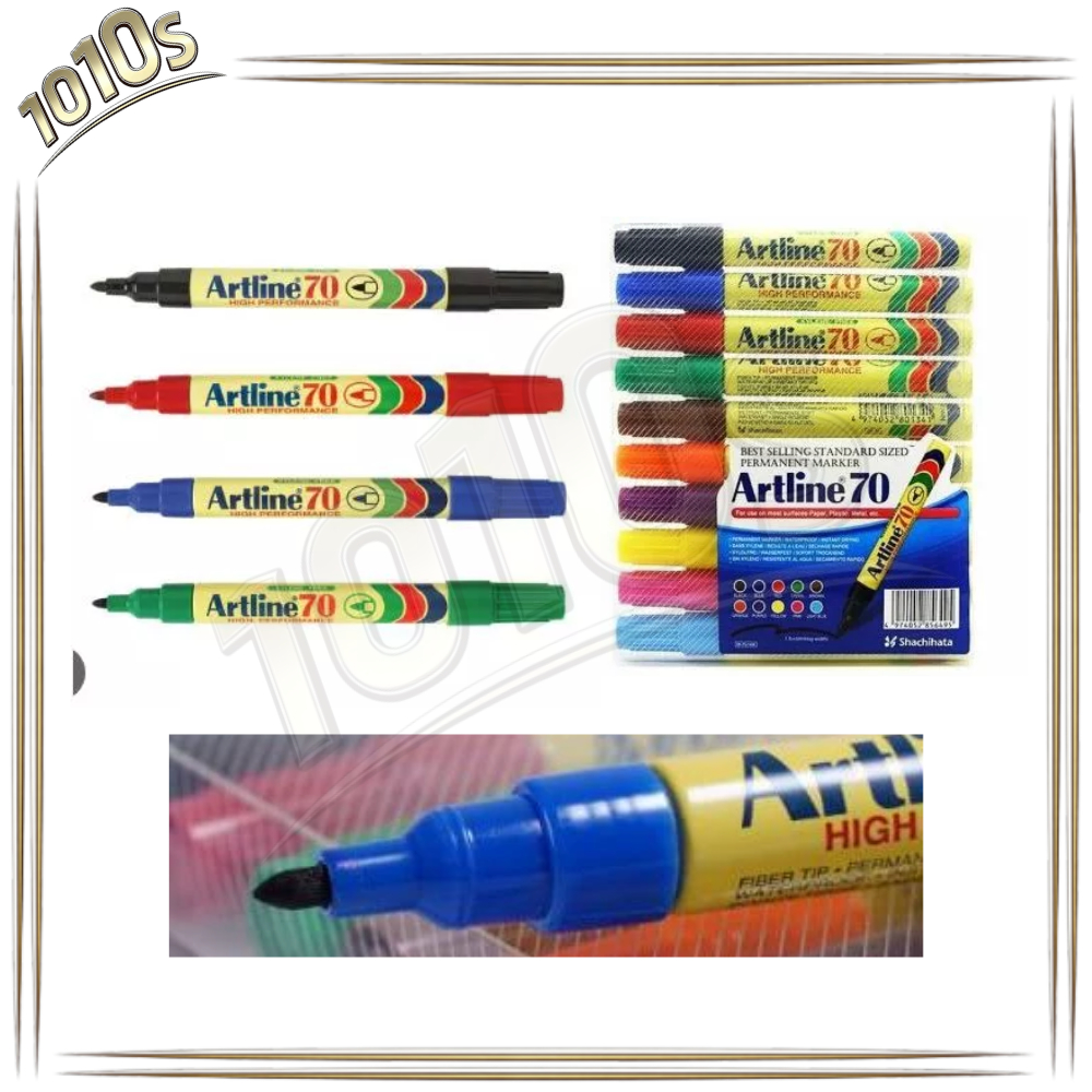 ชุดปากกามาร์กเกอร์ Artline 1 ชุด ตลาดถาวร Artline 70 shachihata