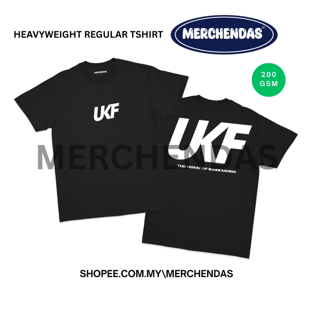 [เปิดตัวใหม่] UKF The Home Of Bass Music UKGarage DnB Dubstep Tshirt